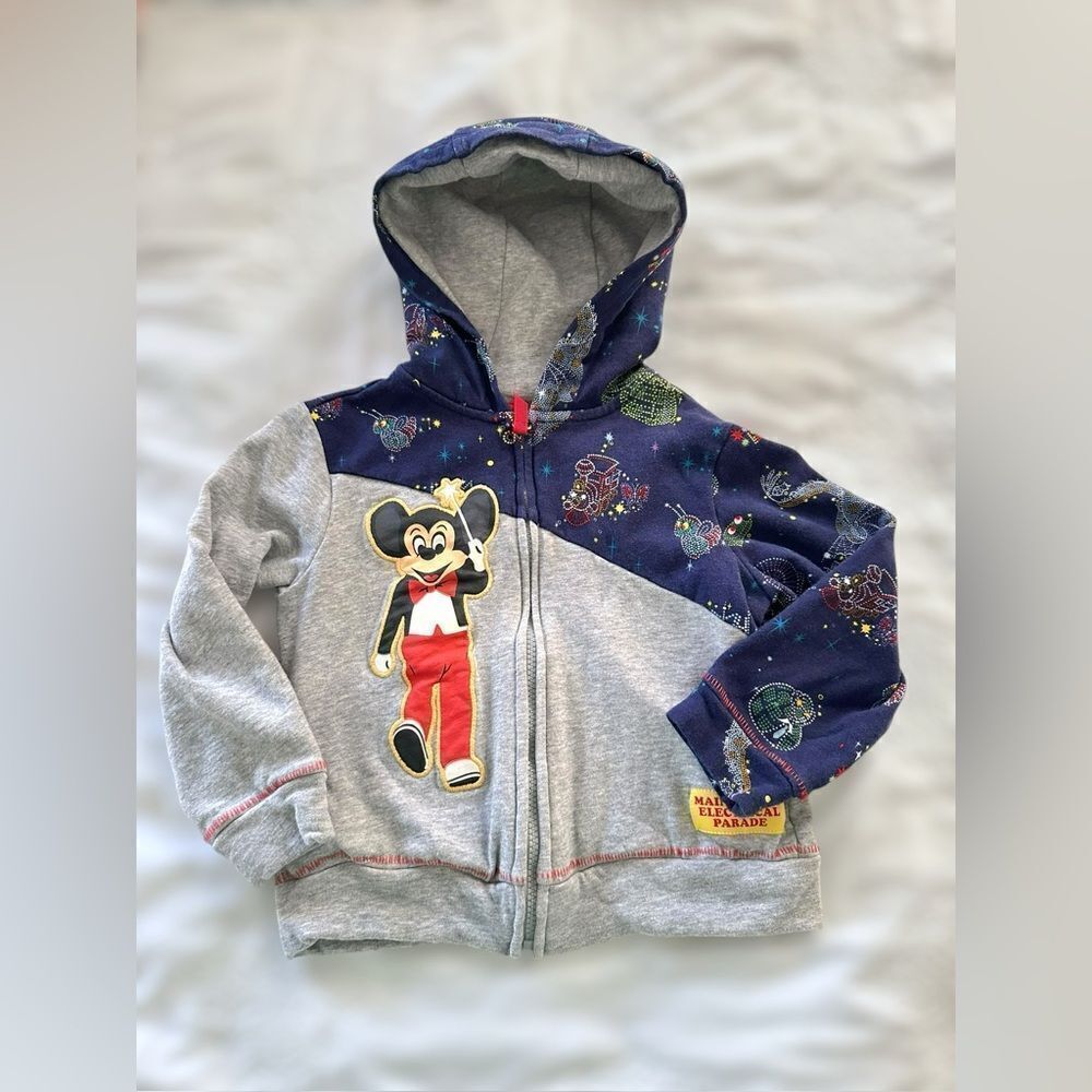 Kids Gray and Blue Hoodie Disney Parks Mickey Mouse Electrical Parade